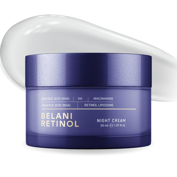 ABERA Belani Retinol Cream for Face, hidratante facial con crema de colágeno y ácido hialurónico, antiarrugas reduce las líneas finas, crema nocturna antienvejecimiento para mujeres